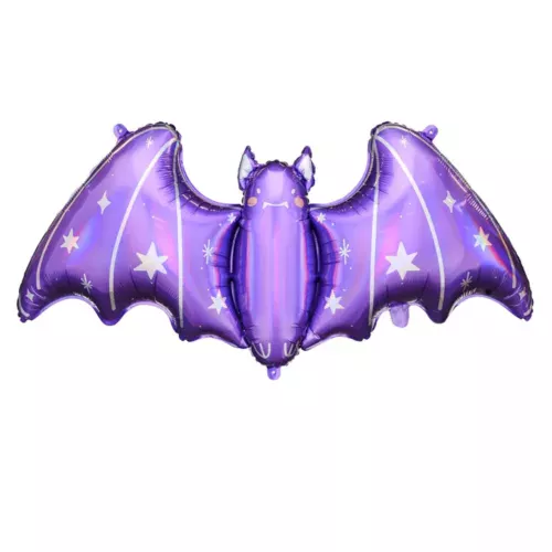 Photo du produit Ballon aluminium géant chauve-souris violette 119 x 51 cm