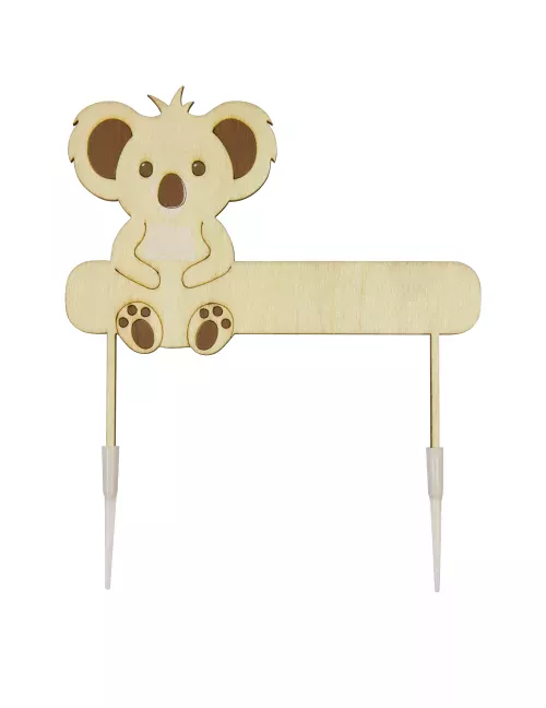 Photo du produit Cake topper en bois personnalisable Koala 13 x 13 cm