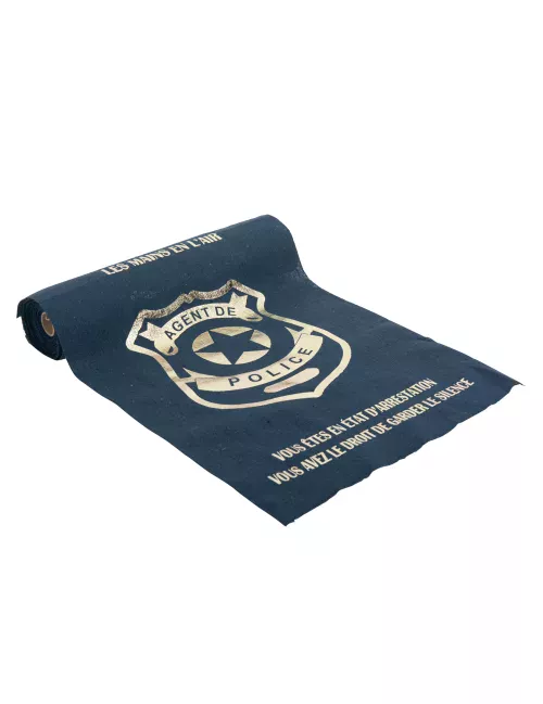 Photo du produit Chemin de table police marine et or 28 cm x 5 m
