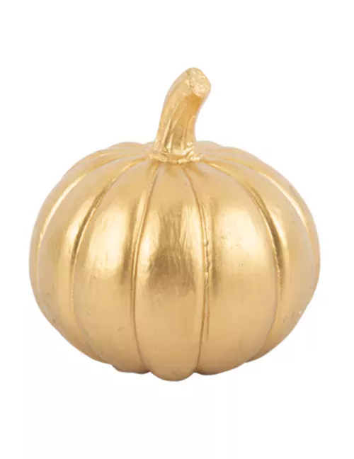 Photo du produit Citrouille en plastique dorée 11 cm