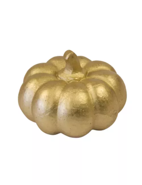 Photo du produit Citrouille en résine dorée 6,5 cm