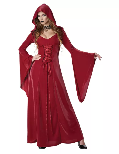 Photo du produit Déguisement gothique robe rouge femme
