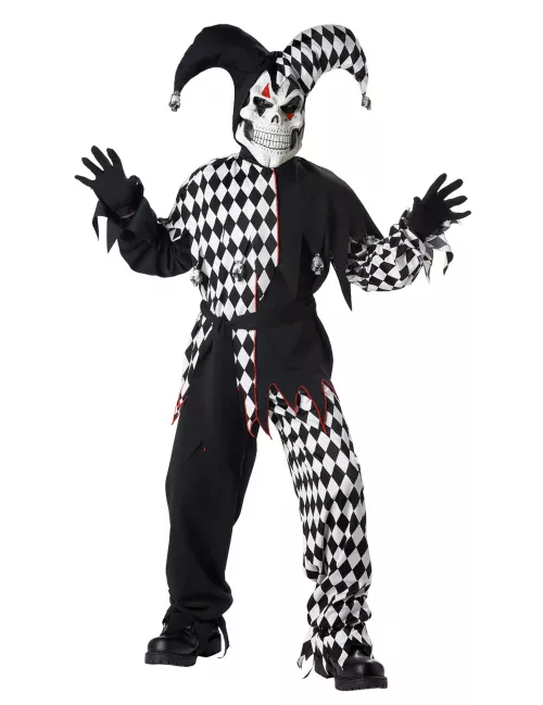 Photo du produit Déguisement joker diabolique noir et blanc enfant