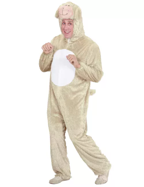 Photo du produit Déguisement mouton beige et blanc adulte