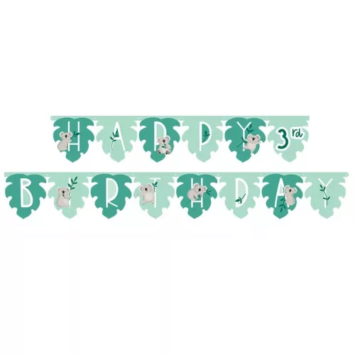 Photo du produit Guirlande en carton happy birthday Koala 3,2 m