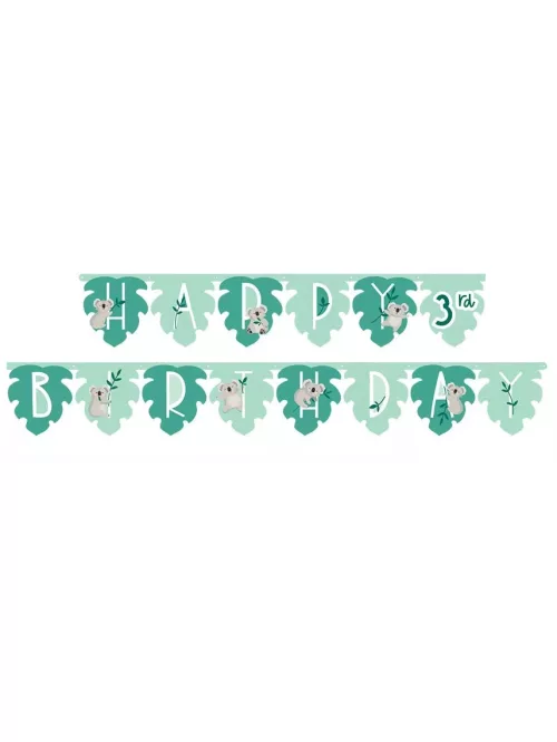 Photo du produit Guirlande en carton happy birthday Koala 3,2 m