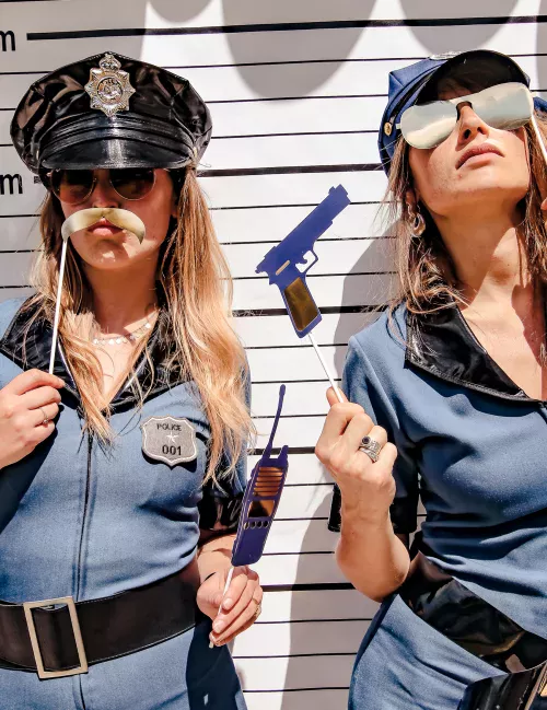 Photo du produit Kit photobooth police marine et or 10 pièces