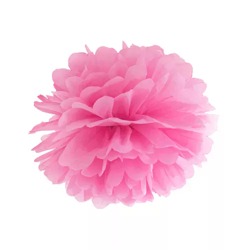Photo du produit Pompon à suspendre en papier fuchsia 25 cm