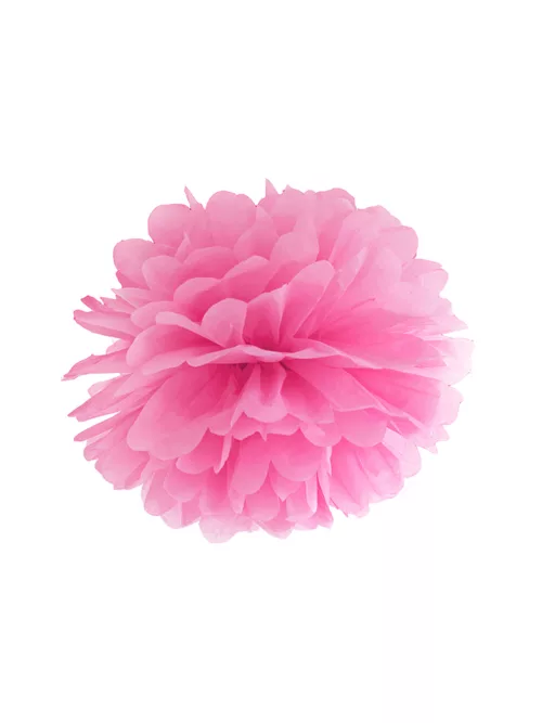 Photo du produit Pompon à suspendre en papier fuchsia 25 cm