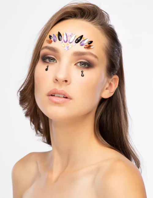 Photo du produit Strass adhésifs pour visage reine maléfique