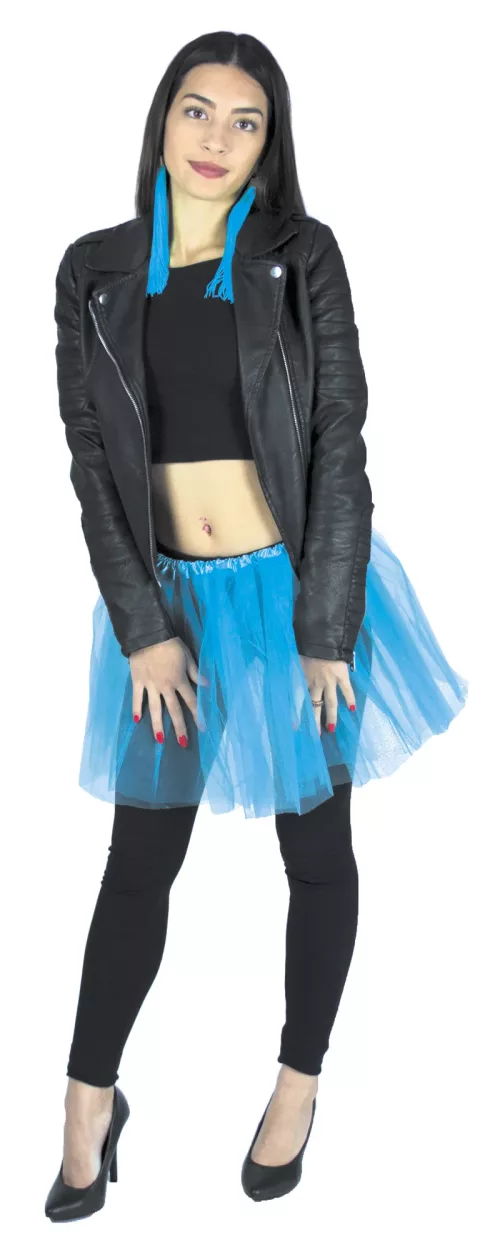TUTU BLEU FLUO 35CM
