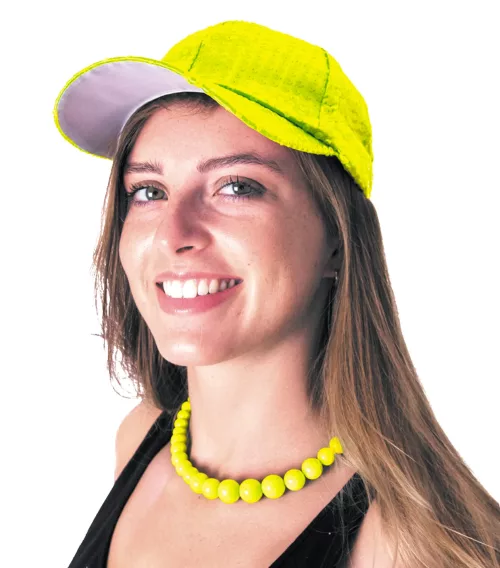 CASQUETTE SEQUIN NEON JAUNE