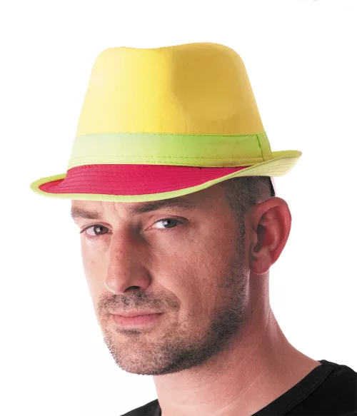 CHAPEAU TRILBY NEON JAUNE