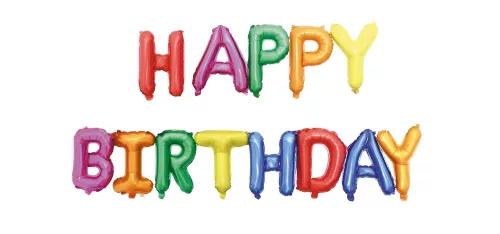 BALLONS MYLAR HAPPY BIRTHDAY MULTI – Image 2