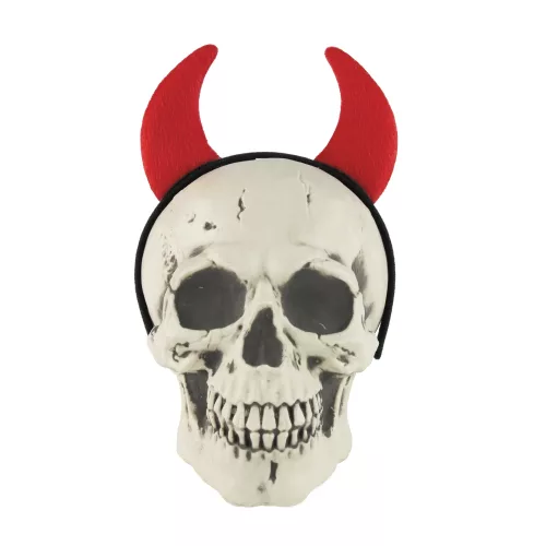 SERRE TÊTE CORNE DIABLE ROUGE FEUTRINE – Image 2