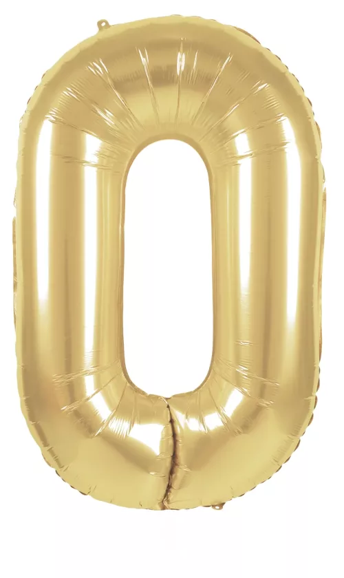 BALLON MYLAR CHIFFRE 0 OR 86CM