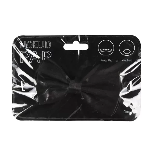 NOEUD PAP SATIN 8CM X 4CM NOIR – Image 2