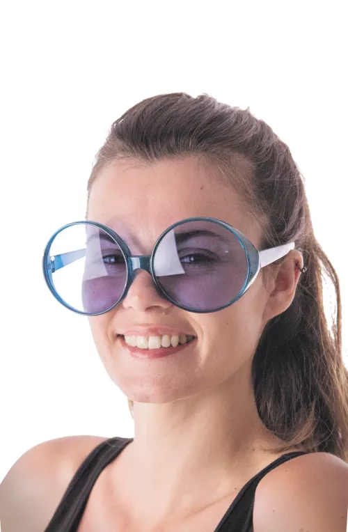 LUNETTES HIPPY BLEUES GEANTES – Image 2
