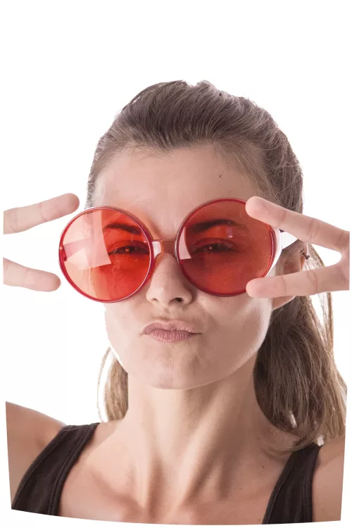 LUNETTES HIPPY ROUGES GEANTES – Image 2