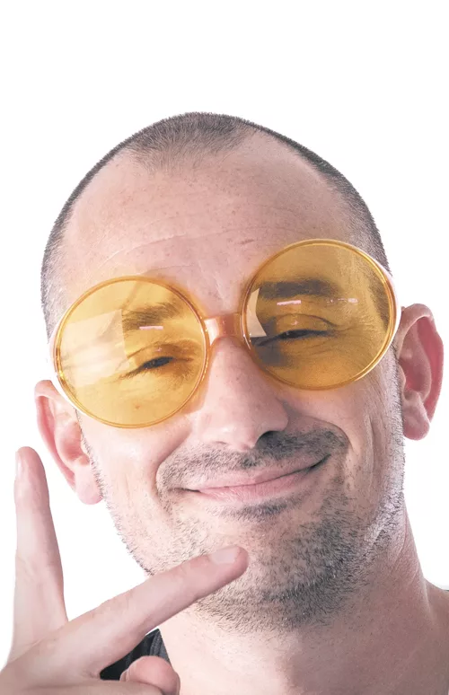 LUNETTES HIPPY JAUNES GEANTES – Image 2