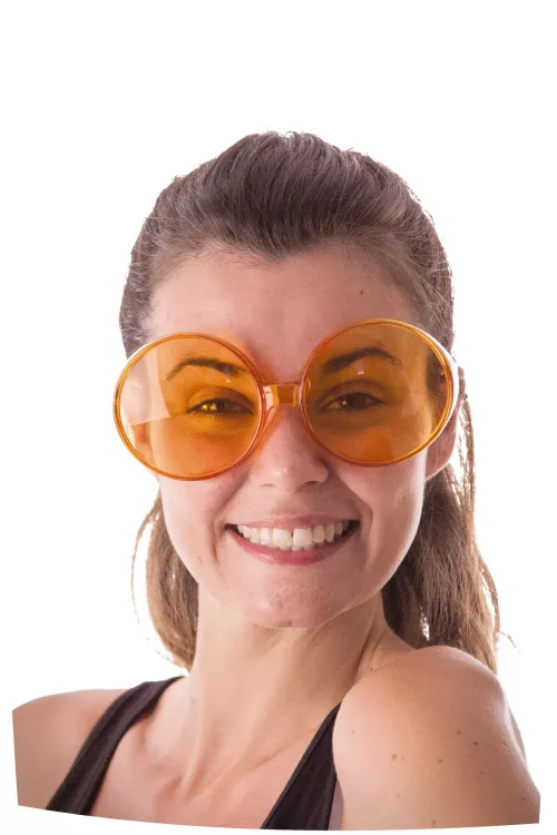 LUNETTES HIPPY ORANGES GEANTES – Image 2