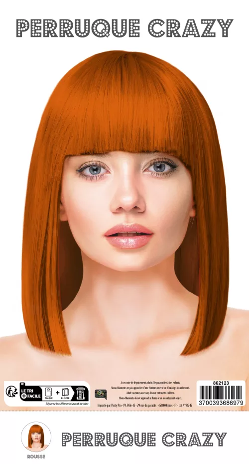 PERRUQUE CRAZY ROUSSE – Image 2