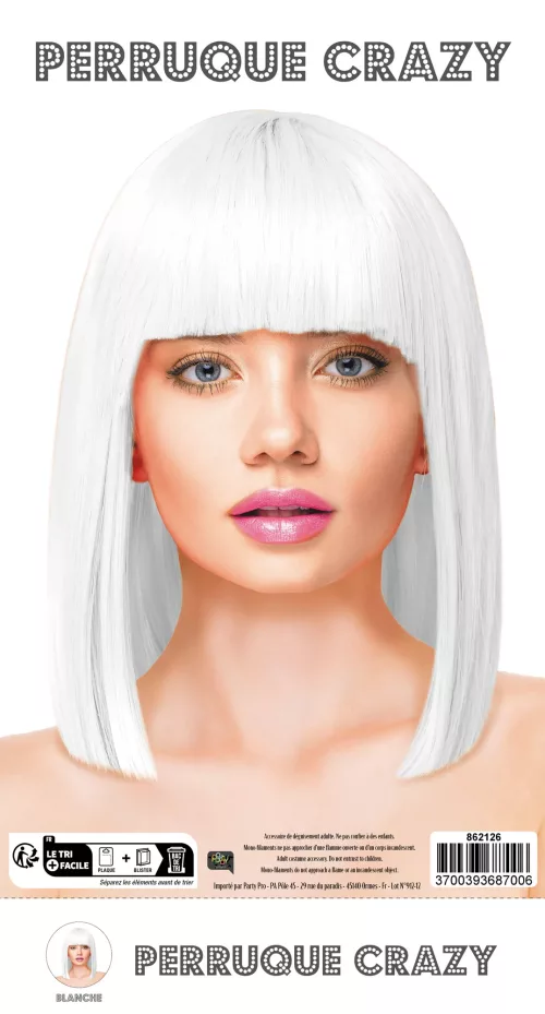 PERRUQUE CRAZY BLANCHE – Image 2