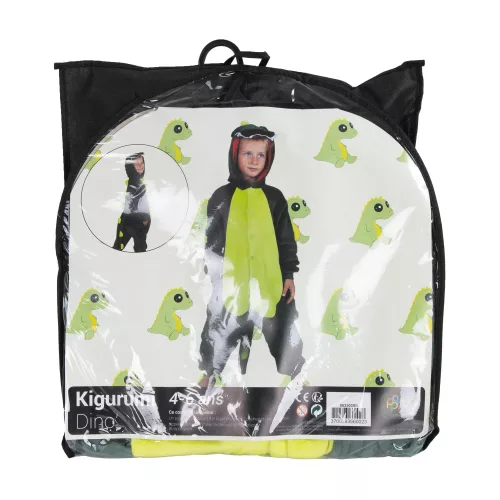 COSTUME KIGURUMI DINO VERT ENFANT T 4/6 ANS – Image 2