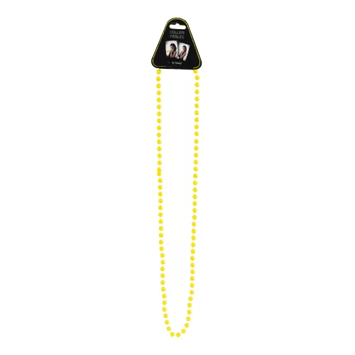COLLIER PERLES JAUNE – Image 2