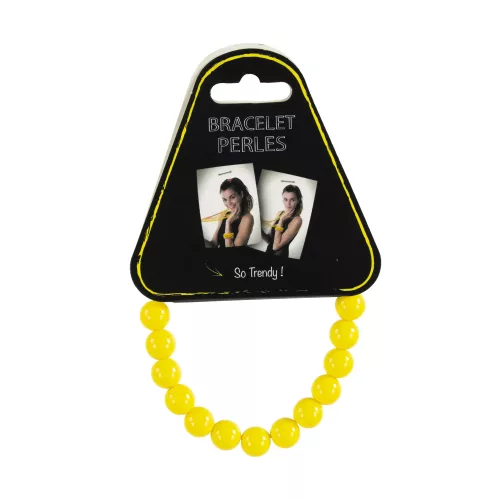 BRACELET PERLES JAUNE – Image 2