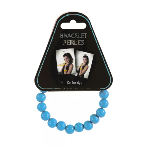 BRACELET PERLES BLEU – Image 2