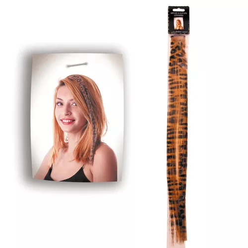 MECHE A CLIPSER LEOPARD MARRON – Image 2
