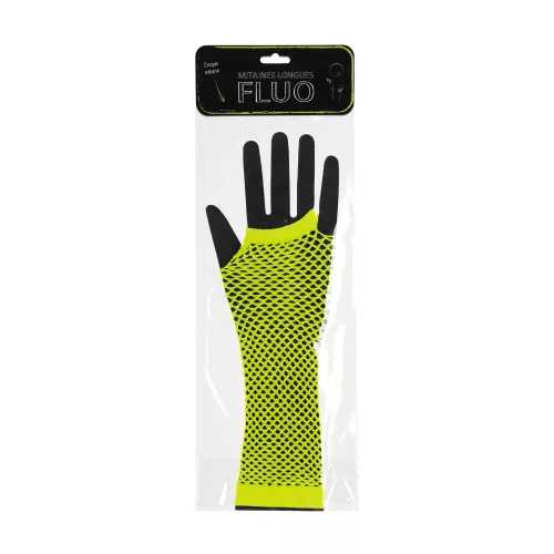 MITAINES LONGUES FLUO VERTES – Image 2