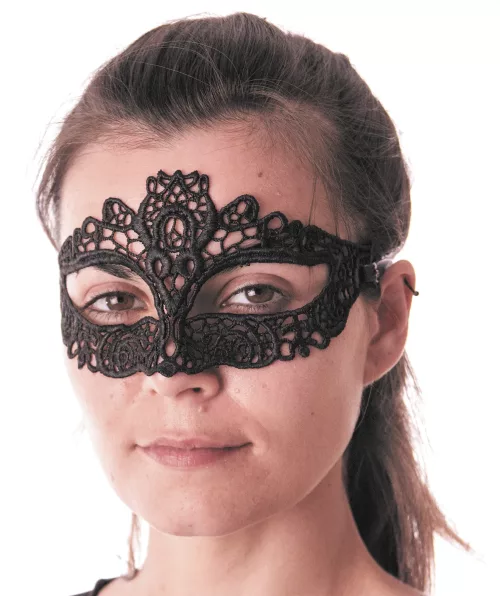 LOUP TISSU DENTELLE NOIR
