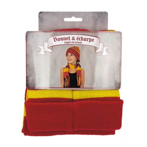 BONNET ET ECHARPE RAYES EN TRICOT – Image 3