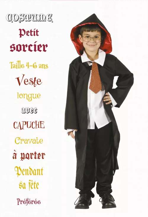 COSTUME APPRENTI SORCIER 4-6ANS