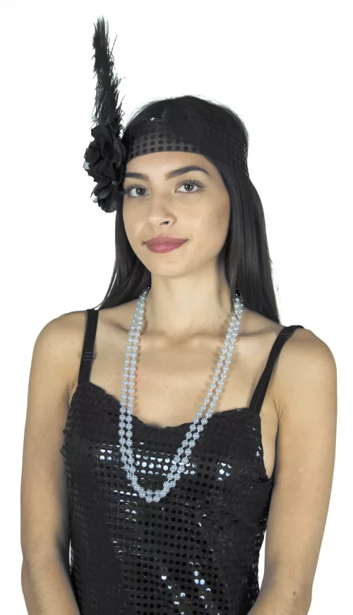 COLLIER PERLES ARGENTEES