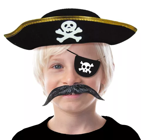 CHAPEAU PIRATE ENFANT FEUTRE NOIR