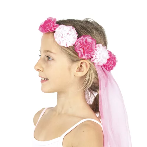 COURONNE DE FLEUR AVEC VOILE – Image 2