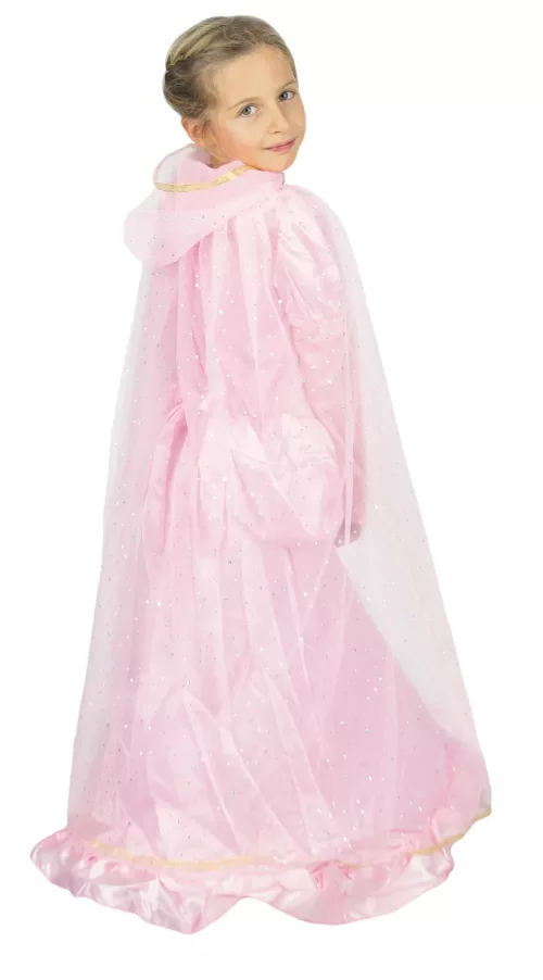 CAPE PRINCESSE PLUME ROSE ET OR ENFANT