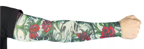 MANCHE TATOUEE RED ROSES
