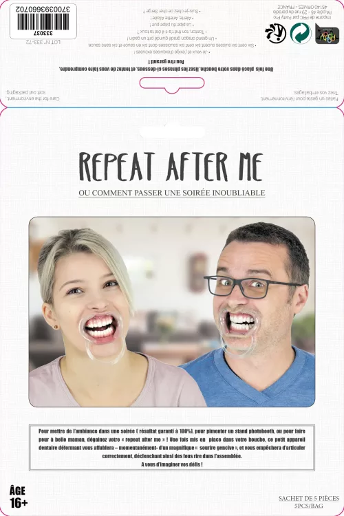 SET DE 5 ECARTES BOUCHE 'REPEAT AFTER ME' – Image 5