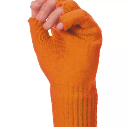 MITAINES TRICOT ORANGE FLUO