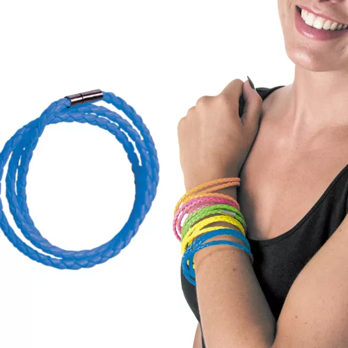 BRACELET TRESSE NEON BLEU