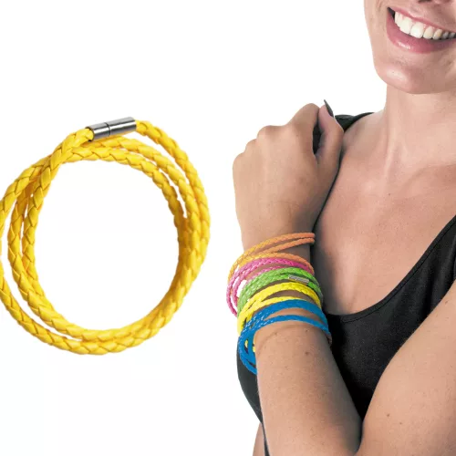 BRACELET TRESSE NEON JAUNE