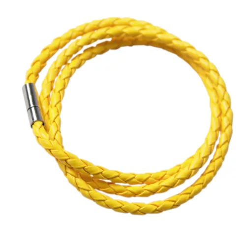 BRACELET TRESSE NEON JAUNE – Image 2