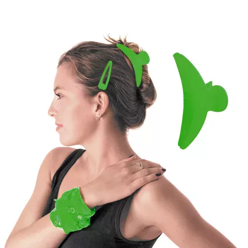 PINCE A CHEVEUX NEON VERT