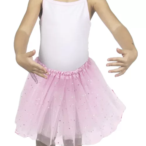 TUTU FEE ROSE AVEC ETOILES HOLOGRAMME 6-8 ANS
