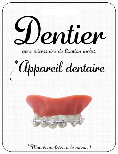 DENTIER AVEC APPAREIL DENTAIRE (nécessaire de fixation inclus) – Image 2