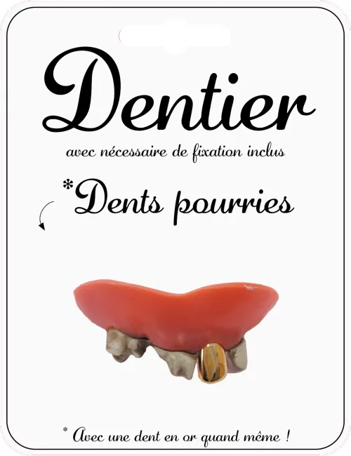 DENTIER DENTS POURRIES+OR (nécessaire de fixation inclus) – Image 2